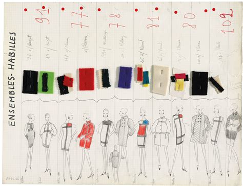 yves saint laurent mondrian collection|yves Saint Laurent sketches.